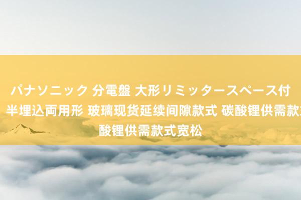 パナソニック 分電盤 大形リミッタースペース付 露出・半埋込両用形 玻璃现货延续间隙款式 碳酸锂供需款式宽松