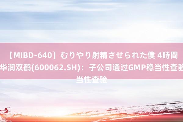 【MIBD-640】むりやり射精させられた僕 4時間 华润双鹤(600062.SH)：子公司通过GMP稳当性查验