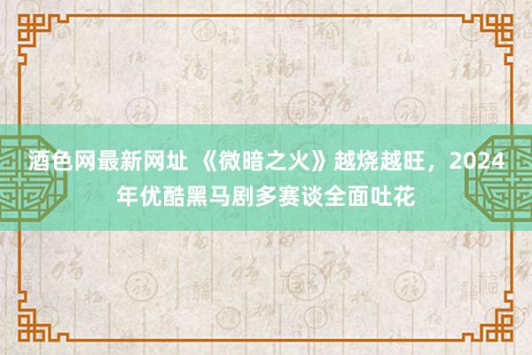 酒色网最新网址 《微暗之火》越烧越旺，2024年优酷黑马剧多赛谈全面吐花